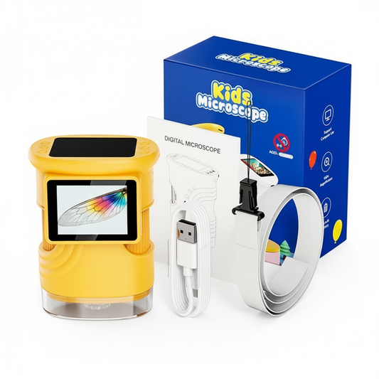 New Portable Kids Digital Microscope Camera Mini Handheld 2Inch 1000X PC Compatible Fun Real Children's for Scientific Research